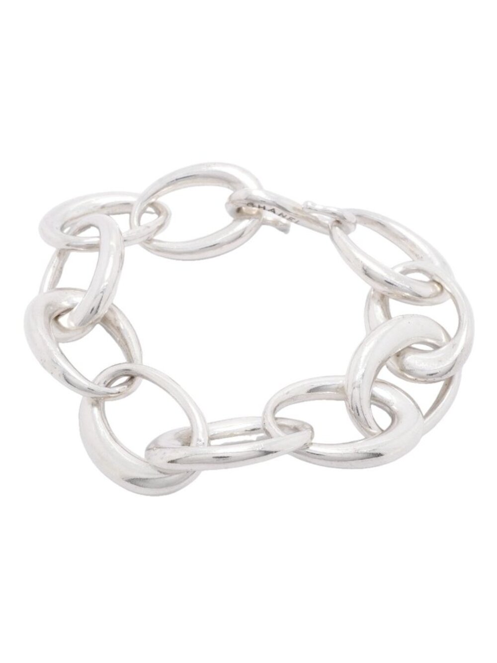 Chanel Bracelet Logo Oval 925 Sterling Silver